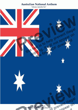 page one of Australian National Anthem (“Advance Australia Fair”) for Symphony Orchestra (KT Olympic Anthem Series)