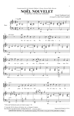page one of Noel Nouvelet (2-Part Choir)