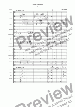 page one of Once in a Blue Tune I (orchestra)