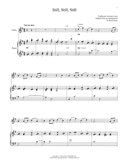 page one of Still, Still, Still (Violin and Piano)