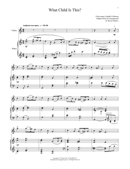 page one of What Child Is This? (Violin and Piano)