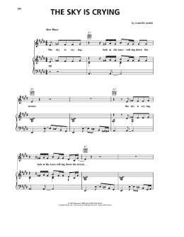 page one of The Sky Is Crying (Piano, Vocal & Guitar Chords (Right-Hand Melody))