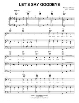 page one of Let's Say Goodbye (Piano, Vocal & Guitar Chords (Right-Hand Melody))