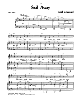 page one of Sail Away (Piano, Vocal & Guitar Chords (Right-Hand Melody))