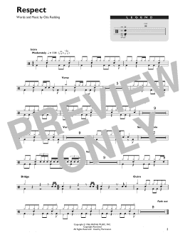 page one of Respect (Drum Chart)