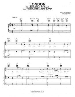 page one of London (Is A Little Bit Of All Right) (Piano, Vocal & Guitar Chords (Right-Hand Melody))
