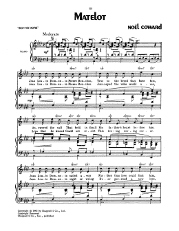 page one of Matelot (Piano, Vocal & Guitar Chords (Right-Hand Melody))