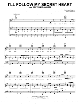 page one of I'll Follow My Secret Heart (Piano, Vocal & Guitar Chords (Right-Hand Melody))