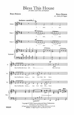 page one of Bless This House (2-Part Choir)