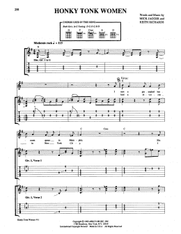 page one of Honky Tonk Women (Guitar Tab)