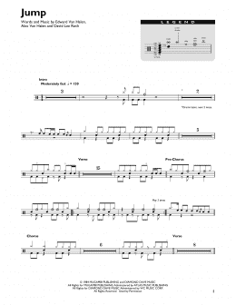 page one of Jump (Drum Chart)