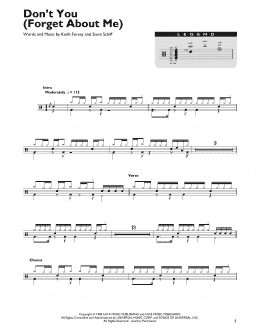 page one of Don't You (Forget About Me) (Drum Chart)