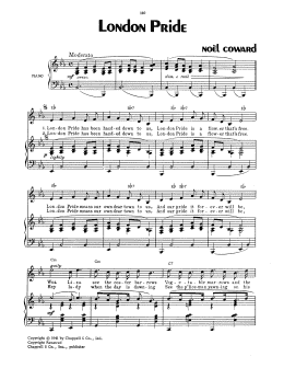 page one of London Pride (Piano, Vocal & Guitar Chords (Right-Hand Melody))