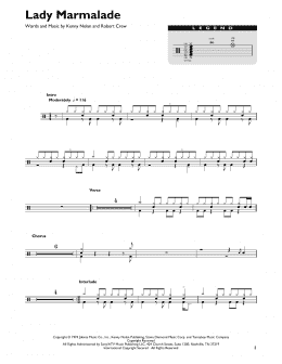 page one of Lady Marmalade (Drum Chart)