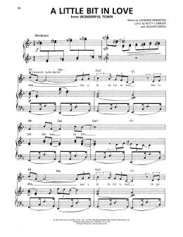 page one of A Little Bit In Love (from Wonderful Town) (Piano & Vocal)