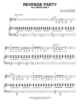 page one of Revenge Party (from Mean Girls: The Broadway Musical) (Piano & Vocal)