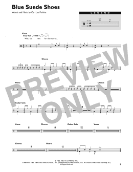 page one of Blue Suede Shoes (Drum Chart)