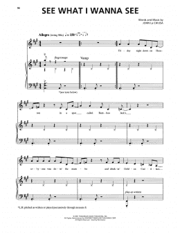 page one of See What I Wanna See (Piano & Vocal)
