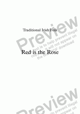 page one of Red is the Rose