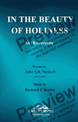 page one of In the Beauty of Holiness - SATB
