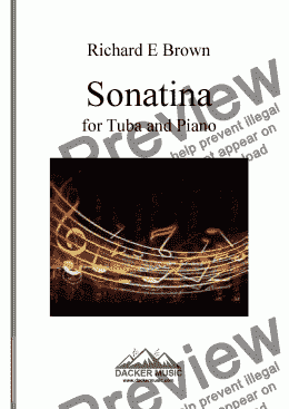 page one of Sonatina for Tuba and Piano 