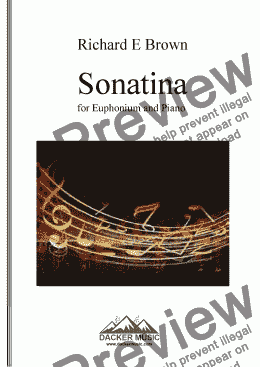page one of Sonatina for Euphonium and Piano