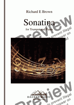 page one of Sonatina for Trumpet and Piano