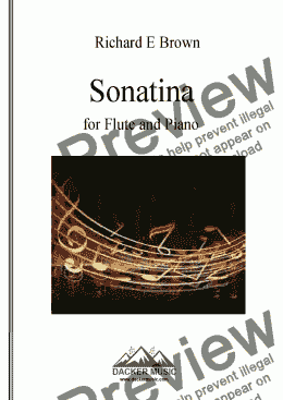 page one of Sonatina for Flute and Piano