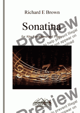 page one of Sonatina for Alto Saxophone and Piano