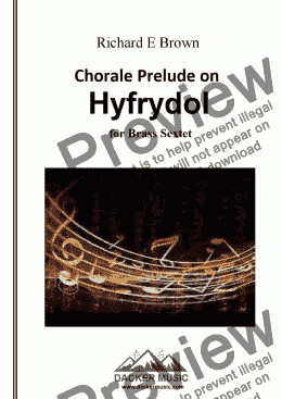 page one of Chorale Prelude on Hyfrydol - brass sextet