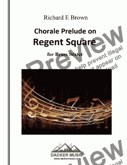 page one of Chorale Prelude on Regent Square - brass sextet