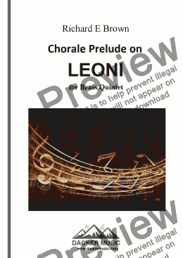 page one of Chorale Prelude on Leoni - brass quintet