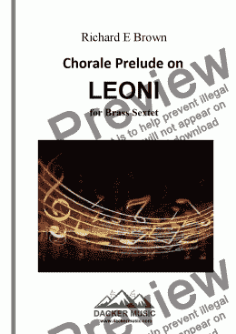 page one of Chorale Prelude on Leoni - brass sextet