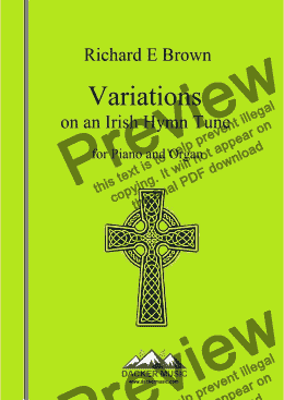 page one of Variations on an Irish Hymn Tune - piano & organ