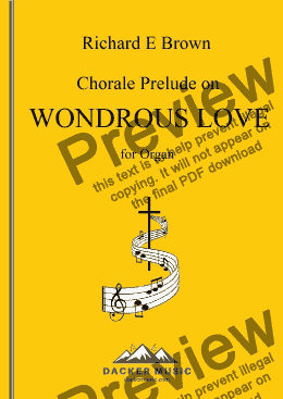 page one of Chorale Prelude on Wondrous Love