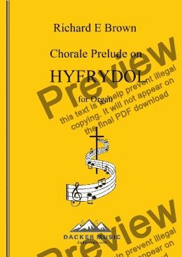 page one of Chorale Prelude on Hyfrydol