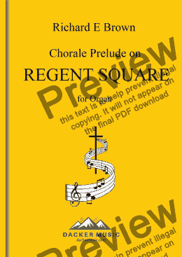 page one of Chorale Prelude on Regent Square