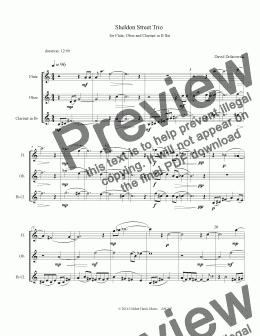 page one of Sheldon Street Trio Score
