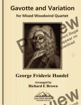 page one of Gavotte and Variation - Woodwind Quartet