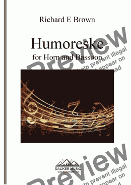 page one of Humoreske for Horn and Bassoon