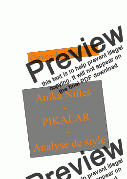page one of Pikalar .:. Analyse .:. Anika Nilles 