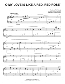 page one of O My Love Is Like A Red, Red Rose (arr. Phillip Keveren) (Piano Solo)