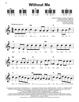 page one of Without Me (Super Easy Piano)