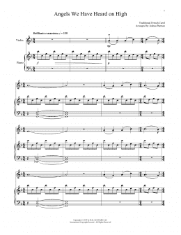 page one of Angels We Have Heard On High (Violin and Piano)