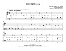 page one of Nowhere Man (arr. Christopher Hussey) (Piano Duet)