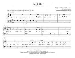 page one of Let It Be (arr. Christopher Hussey) (Piano Duet)