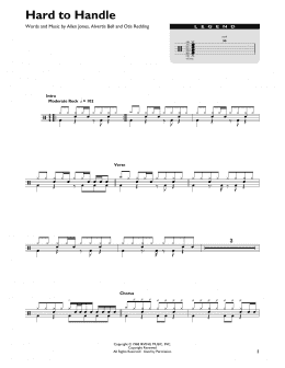 page one of Hard To Handle (Drum Chart)