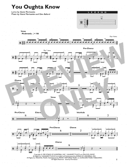 page one of You Oughta Know (Drum Chart)