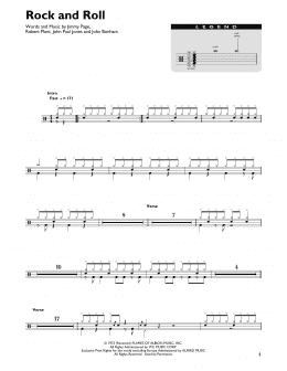 page one of Rock And Roll (Drum Chart)
