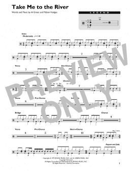 page one of Take Me To The River (Drum Chart)